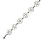 Sterling Silver Pentacle Link Bracelet - 7.5 Inches Long