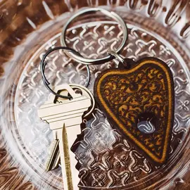 Laser-Engraved Ouija Planchette Keychain