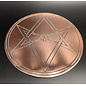 Unicursal Hexagram Altar Pentacle - 6 Inches Wide in Copper
