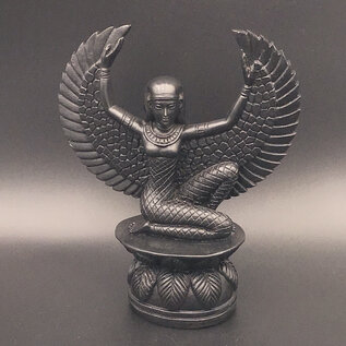Black Isis Winged Statue