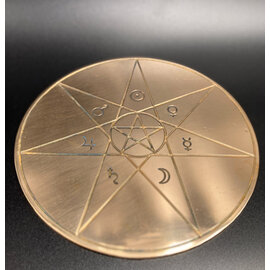 Planetary Altar Pentacle - 6 Inches Wide in Copper