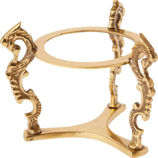 Large Dragon Crystal Ball Stand in Brass Tone