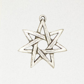 Seven Pointed Star Pendant in Lead-Free Pewter