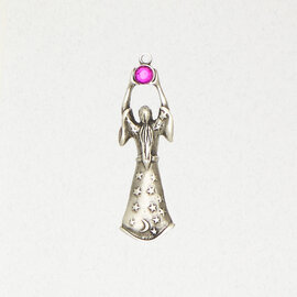 Drawing Down The Moon Pendant in Lead-Free Pewter