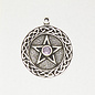 The Pentacle with Accent Stone Pendant in Lead-Free Pewter