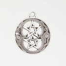 Chalice Well Pentacle Pendant in Lead-Free Pewter