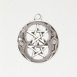 Chalice Well Pentacle Pendant in Lead-Free Pewter