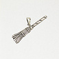The Witch's Broom Pendant in Lead-Free Pewter