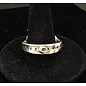 Moon Ring with x marks - sz 7