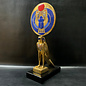 Horus Statue - 20.5 Inches Tall in Stone Hand-Painted with Gold Leaf - Made in Egypt