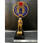 Horus Statue - 20.5 Inches Tall in Stone Hand-Painted with Gold Leaf - Made in Egypt