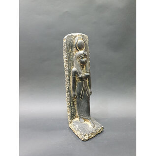 Goddess Hathor Statue - 12 Inches Tall in Basalt - Made in Egypt