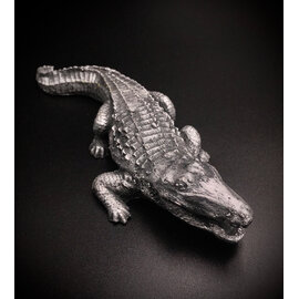 Egyptian hand made SOBEK - 9.5 Inches Long in Silver Stone - Made in Egypt