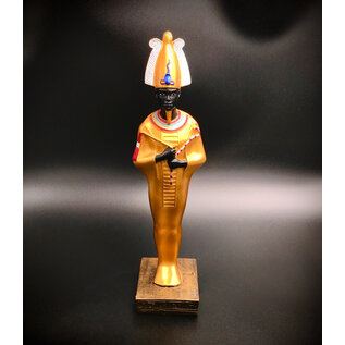 Osiris god of agriculture & after life  - 13 Inches Tall in Gold Polystone - Made in Egypt