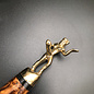 Cretan Satyr Athame  -  11 Inches Long with Black-Stained Kermes Oak Handle, Steel Blade, and Bronze Pommel - Made in Crete