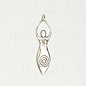 Spiral Goddess Pendant in Lead-Free Pewter