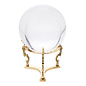 Large Dragon Crystal Ball Stand in Brass Tone