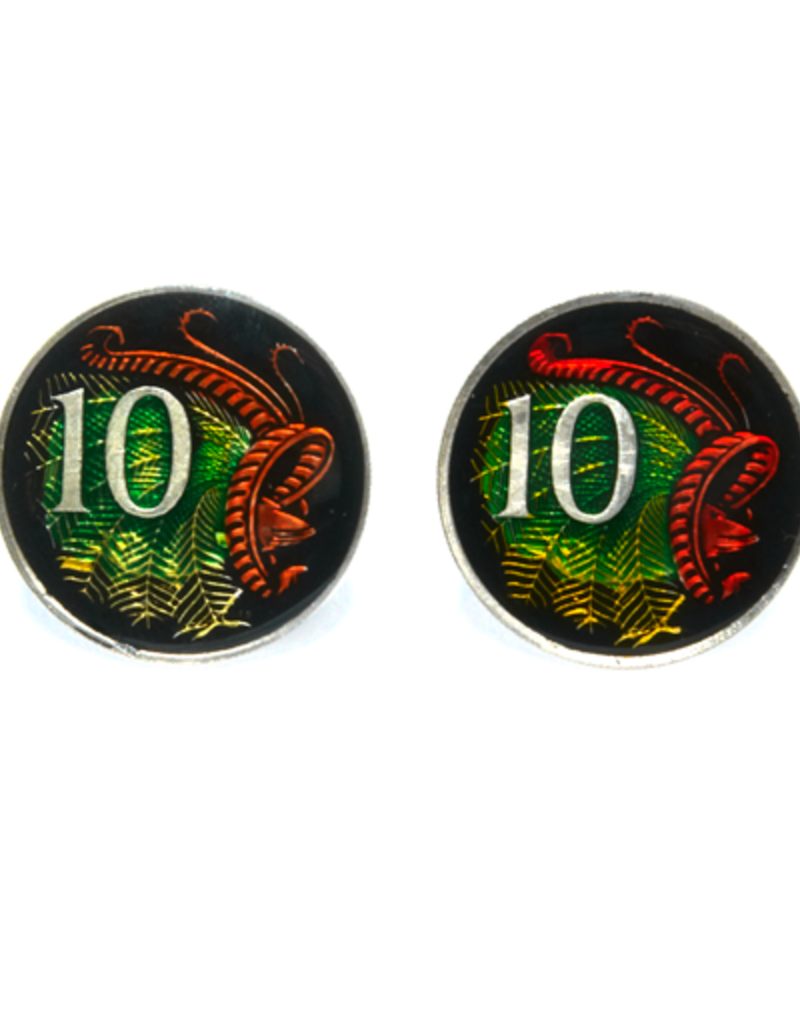 Hand Enameled Coin Cufflinks - Australia