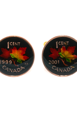 Hand Enameled Coin Cufflinks - Canada