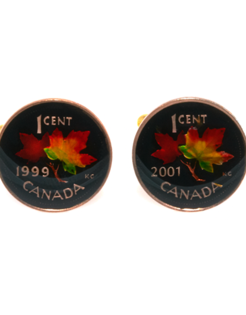 Hand Enameled Coin Cufflinks - Canada