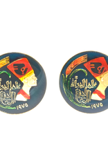 Hand Enameled Coin Cufflinks - Egypt