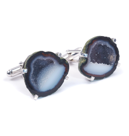 Geode in white bronze Cufflinks