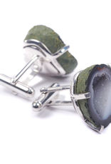 Geode in white bronze Cufflinks