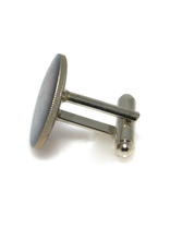 Hand Enameled Coin Cufflinks - England-black