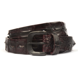 Hornback Crocodile belt- Wine