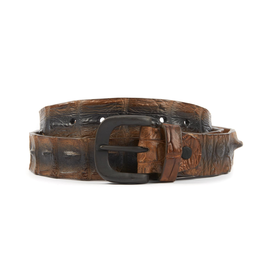 Burdi Hornback Crocodile Belt - Cognac