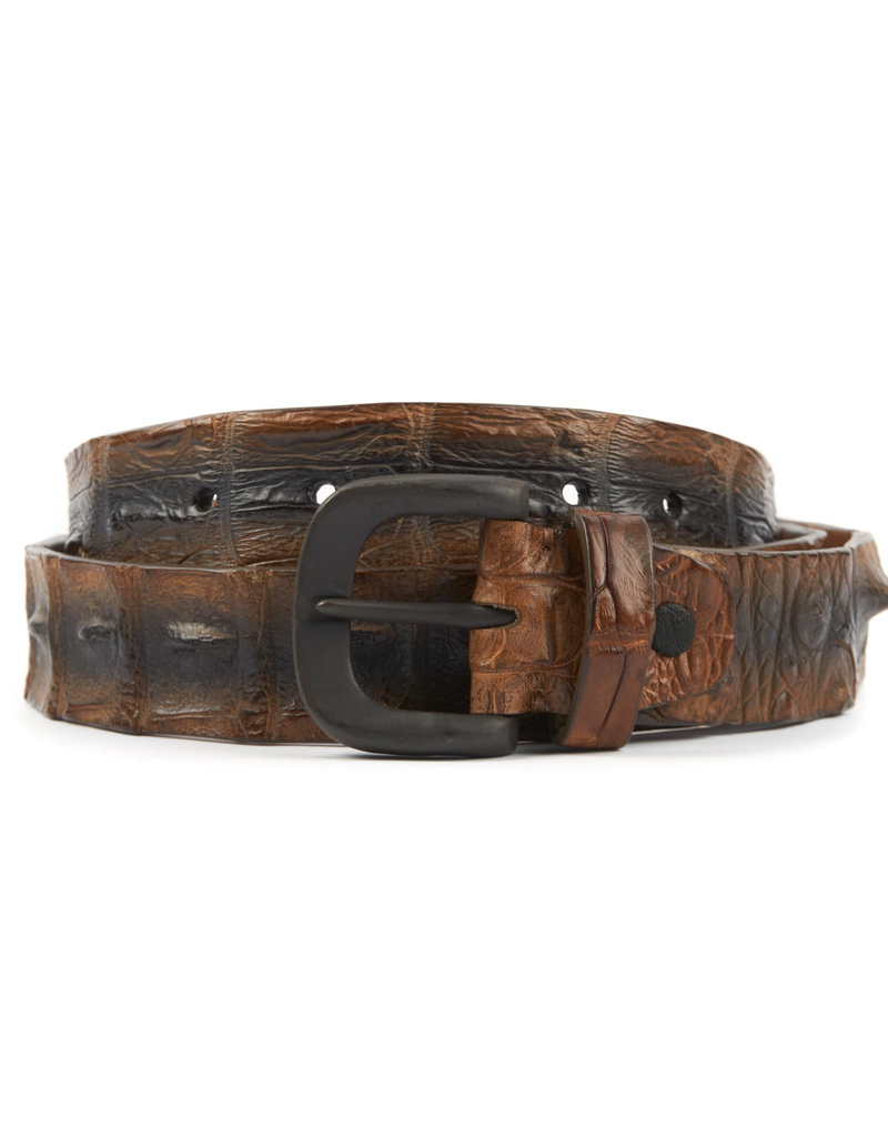 Burdi Hornback Crocodile Belt - Cognac