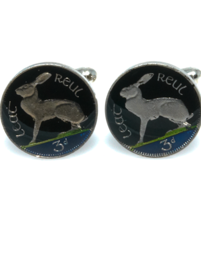 Hand Enameled Coin Cufflinks - Ireland