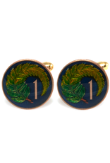 Hand Enameled Coin Cufflinks - New Zeland