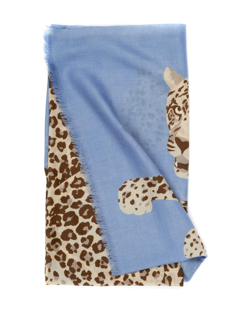 100%WS Featherweight Scarf Jaguars - Blue & Tan