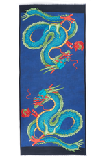 100%WS Featherweight Scarf Double Dragon - Blue & Green