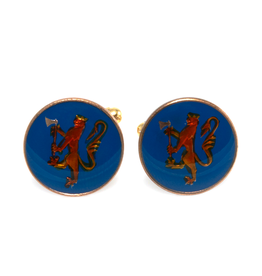 Hand Enameled Coin Cufflinks - Norway