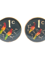 Hand Enameled Coin Cufflinks - South Africa