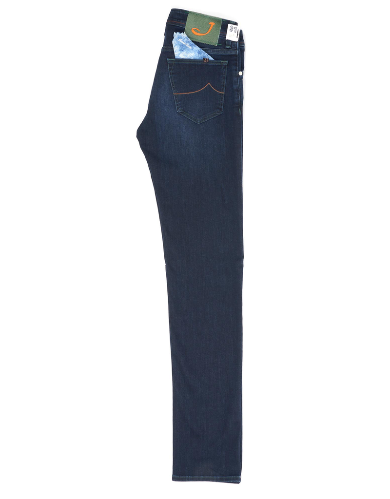 Handmade Tapered Comfort Stretch Jeans, Zip fly
