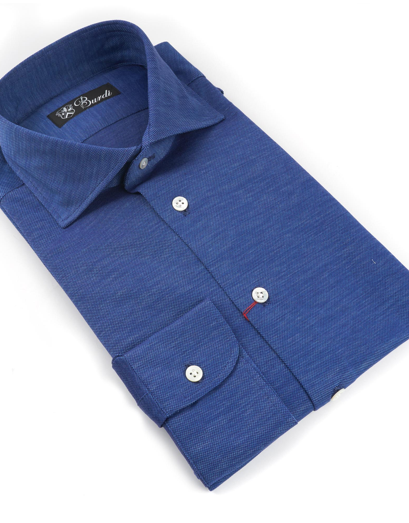 100%CO Jersey Knit Shirt, Melange - P-17131