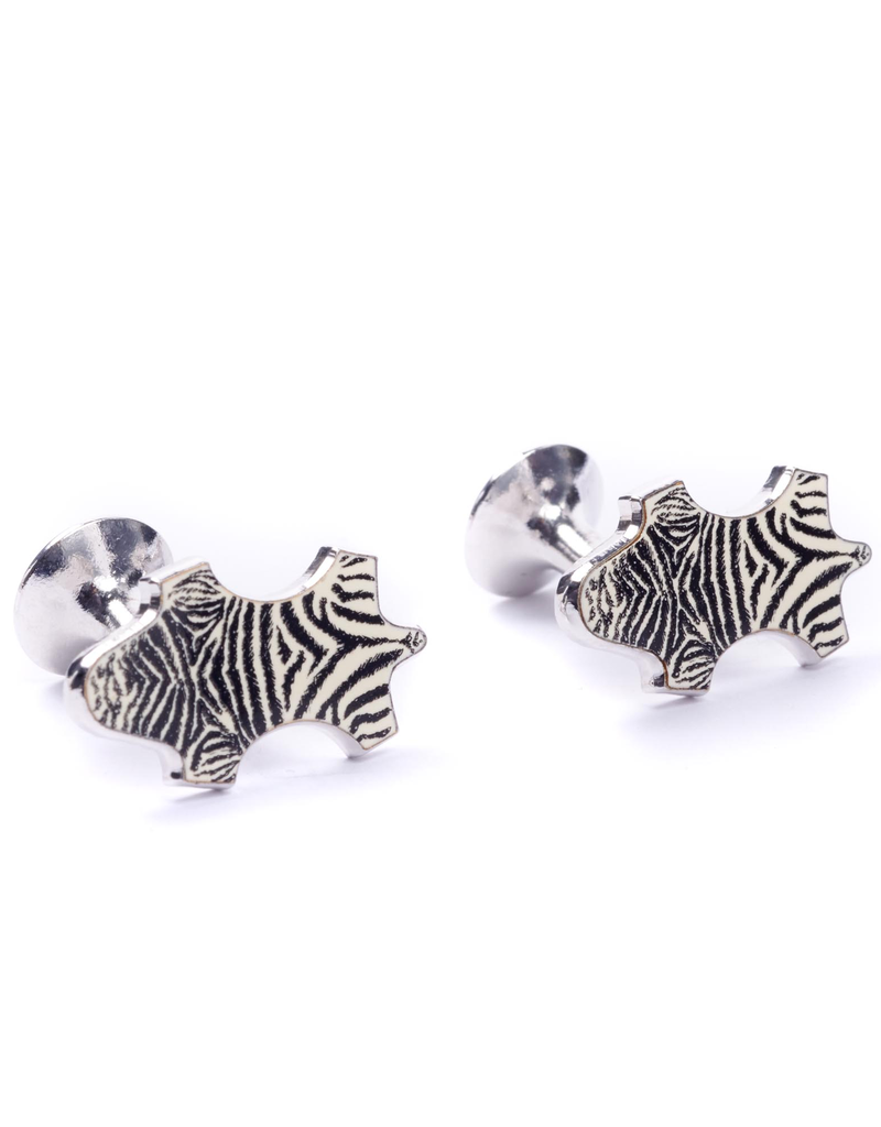 Zebra Enameled Cufflinks