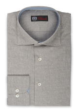 100% Cotton Shirt in tonal Paisley with contrast cuff, collar and placket