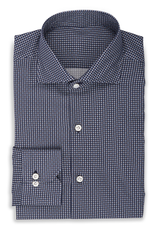 100%CO Printed Twill Shirt, Small Geo dots - P-17187
