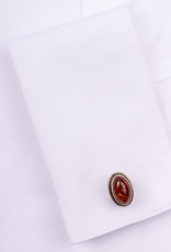 Handmade Amber in 925 Sterling Silver Cufflinks