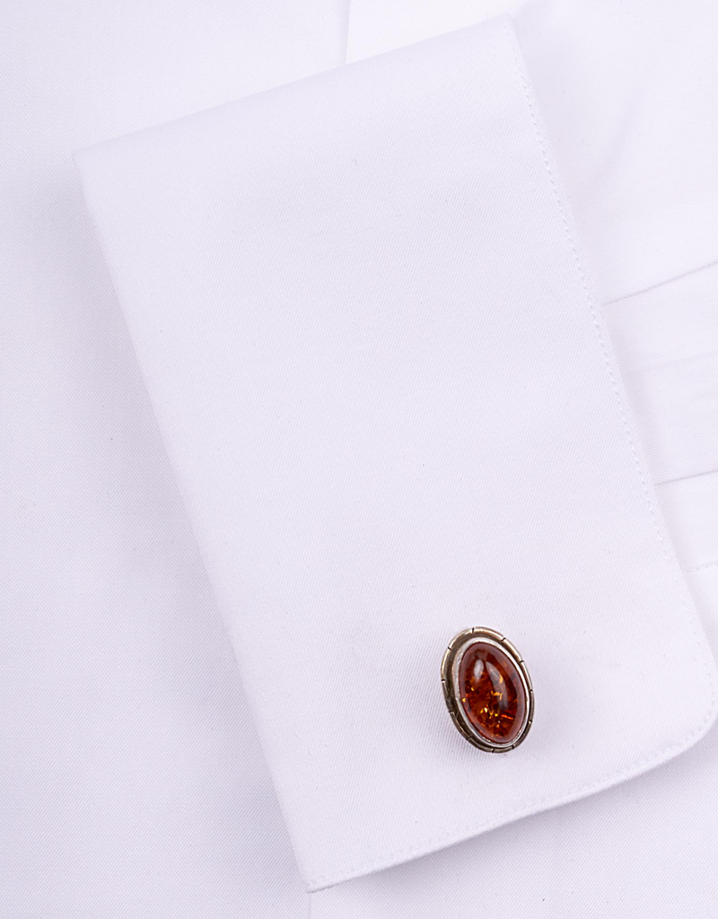 Handmade Amber in 925 Sterling Silver Cufflinks