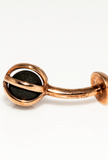 Lava Rock Caged in Rose Gold plated in 925 Sterling Silver Cufflinks