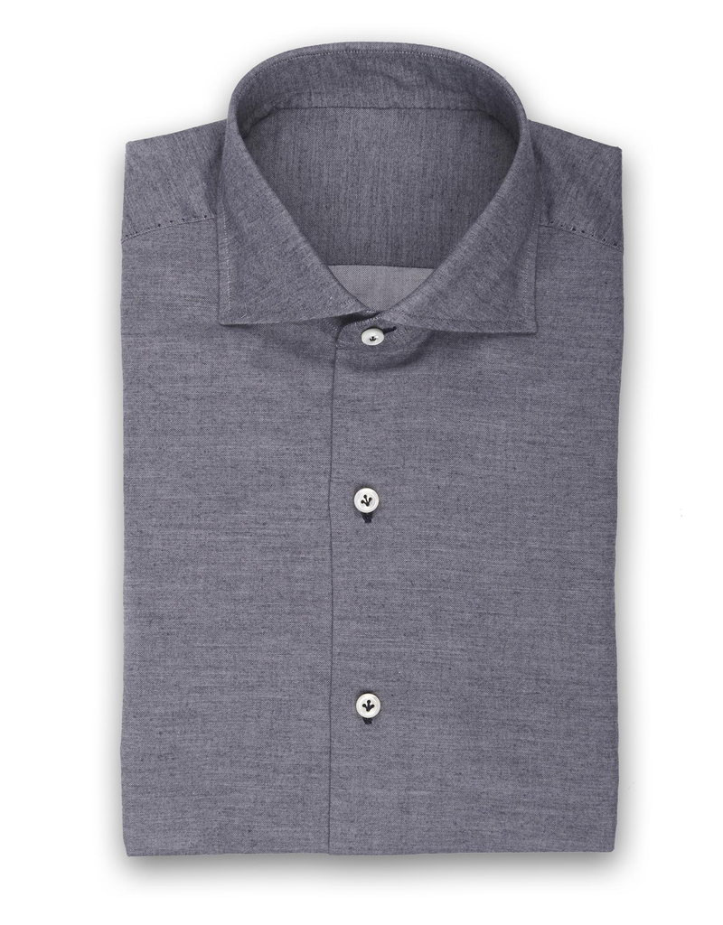 100%CO Handmade Soft Twill Shirt w/contrast stitching