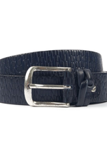 Geometric leather belt