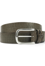 Geometric leather belt