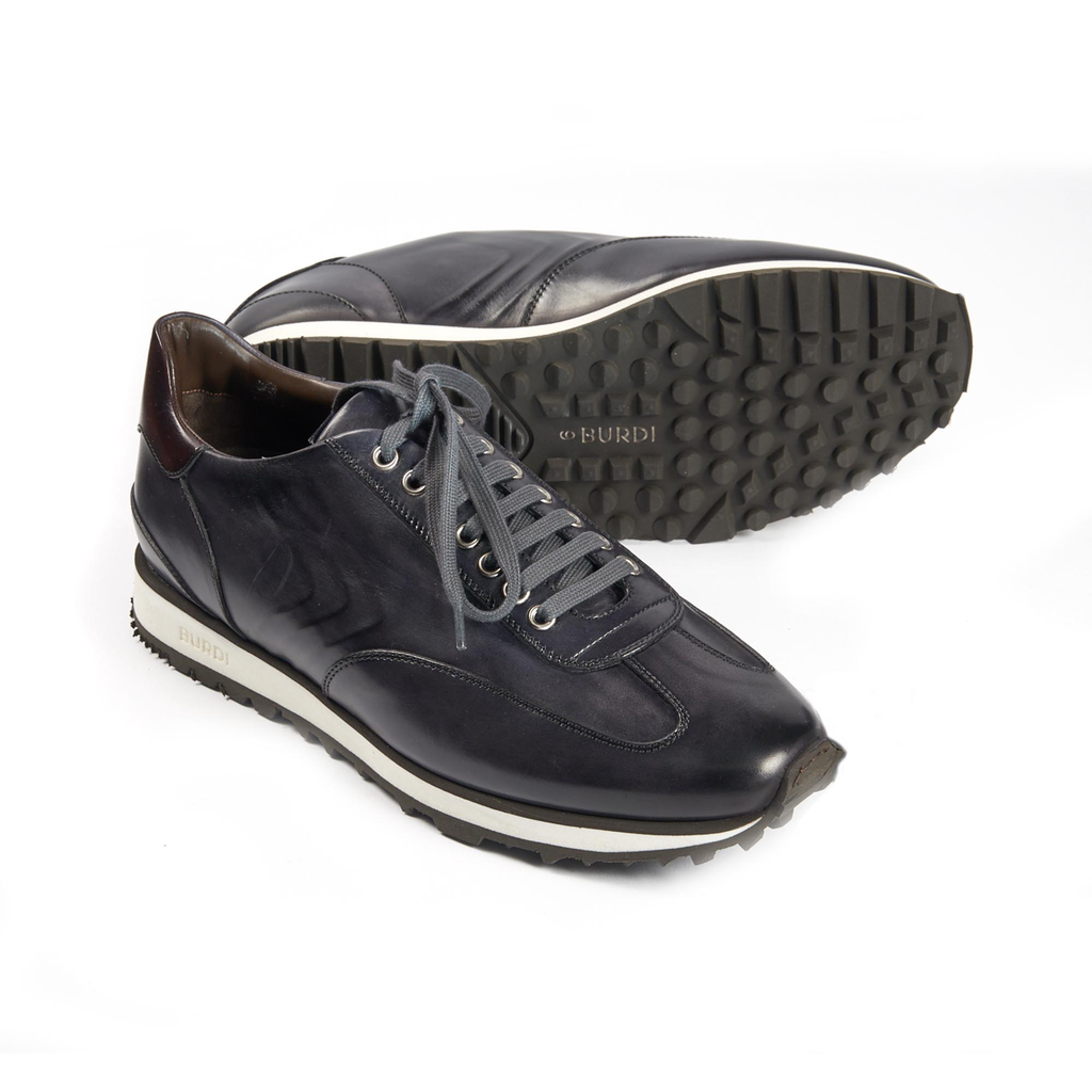 partikel sy Påvirke Leather Sneakers - Dark Gray - Burdi