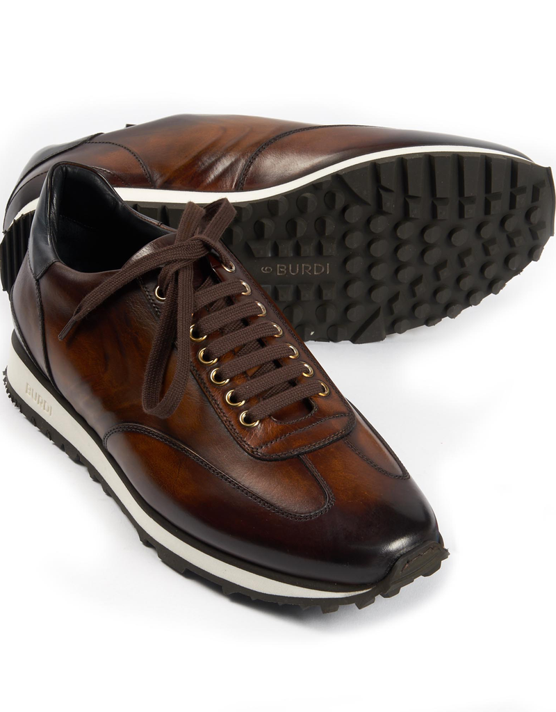 Calf Leather Sneakers, Brown